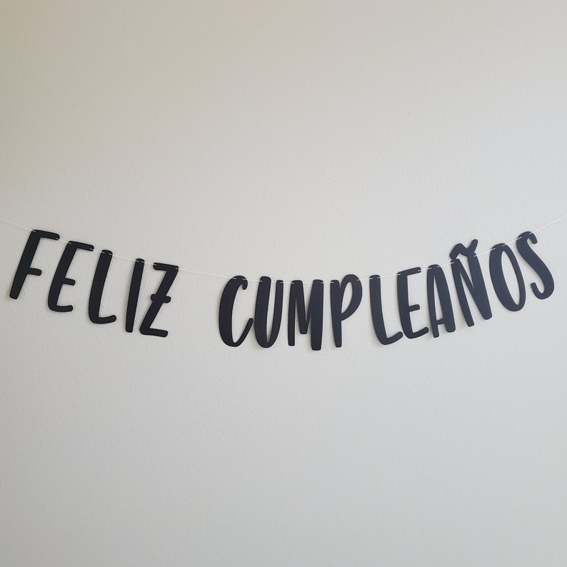 Custom Black Sign Feliz Cumpleanos Feliz Cumpleanos Banner Custom Feliz Cumpleanos Banner
