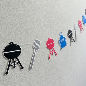 BBQ Banner, BBQ Garland, BBQ Birthday, Bbq Decoration, Backyard Bbq Birthday Party, Cookout Banner, Custom Banner