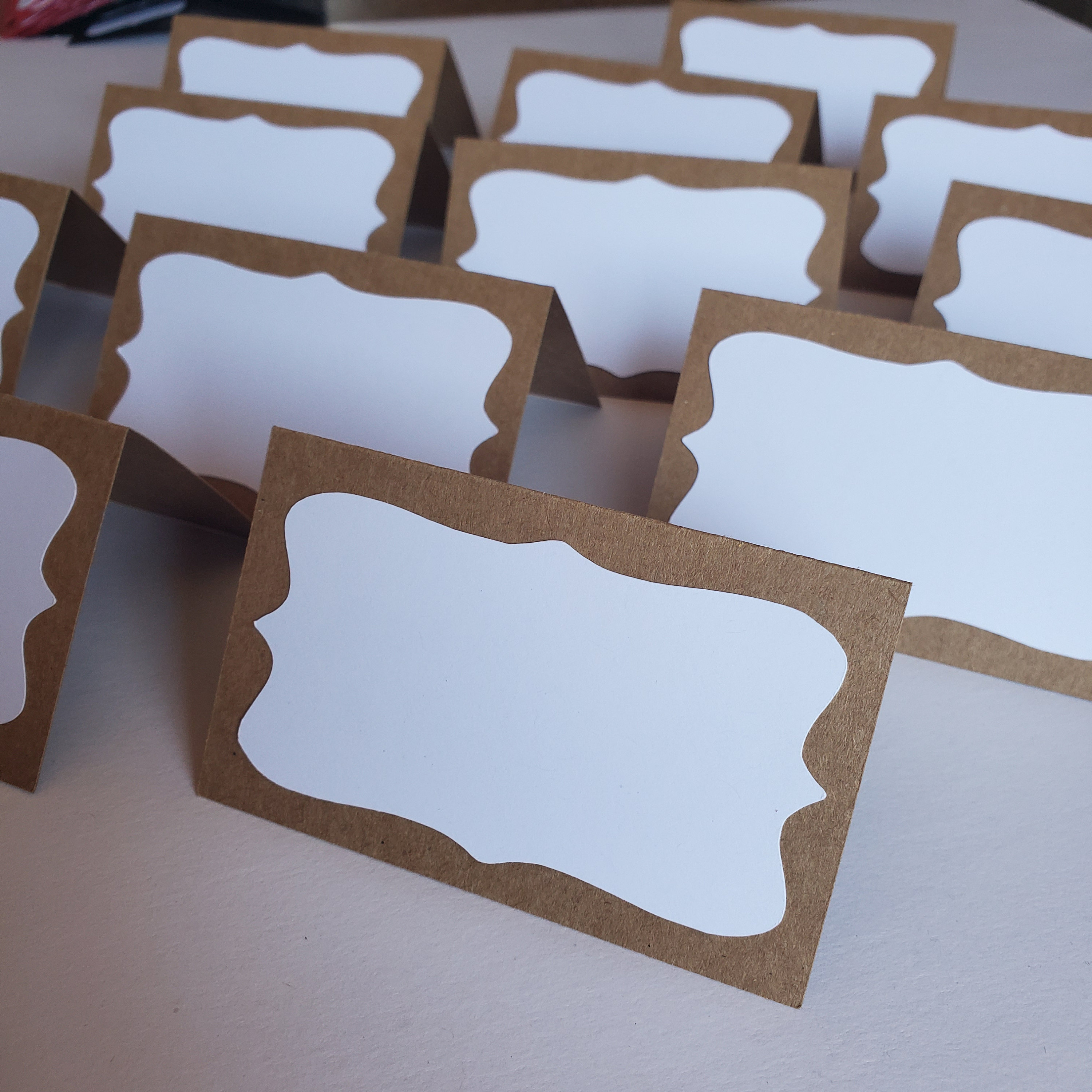 Place Cards Kraft Place Cards Kraft and White Place Cards Etsy