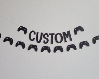Custom Gaming Banner, Gamer Birthday, Gaming Birthday Banner, 30th Birthday, Video Game Party, Level 20 Unlocked, Controller Banner