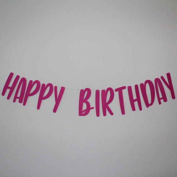 Fuschia Happy Birthday Banner Fuschia Birthday Banner Fuschia Banner Custom Fuschia Banner Fuschia Birthday Banner Fuschia Party Decor