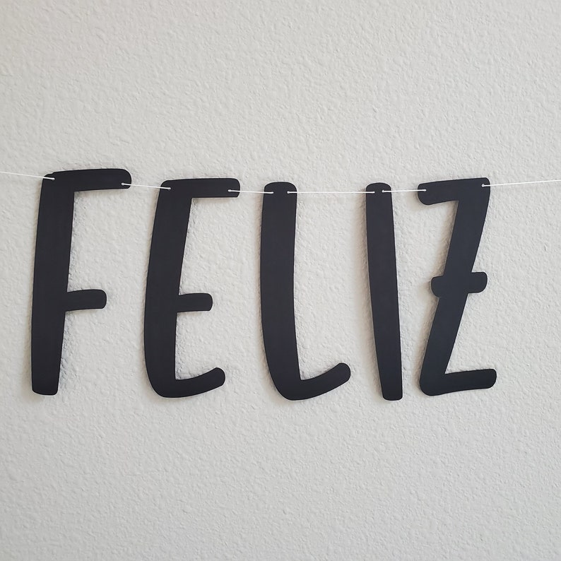 Custom Black Sign Feliz Cumpleanos Feliz Cumpleanos Banner Custom Feliz Cumpleanos Banner