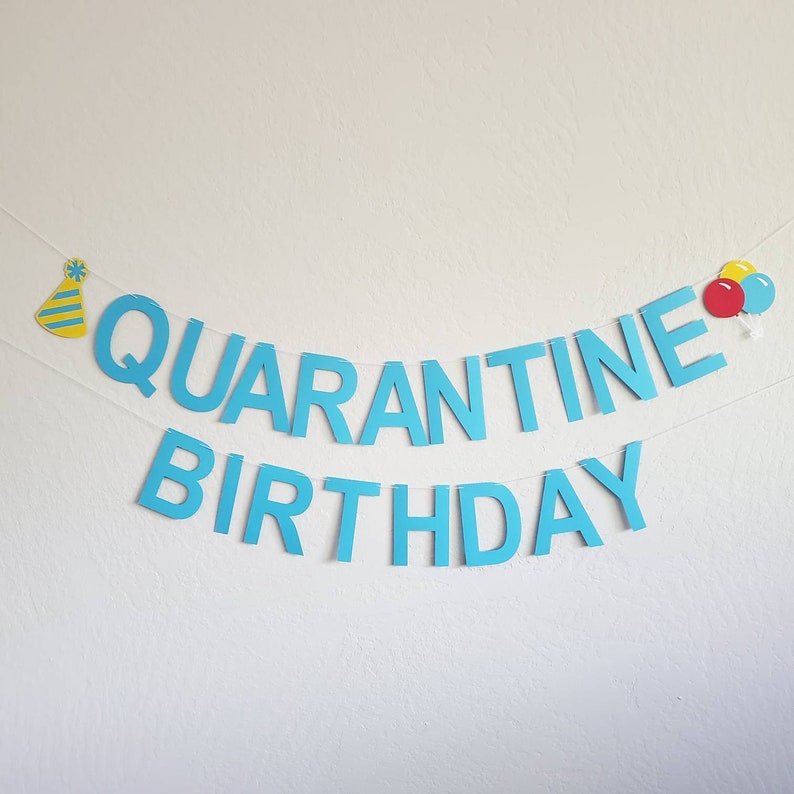 Quarantine Birthday Pink Quarantine Banner Quarantine Party Etsy