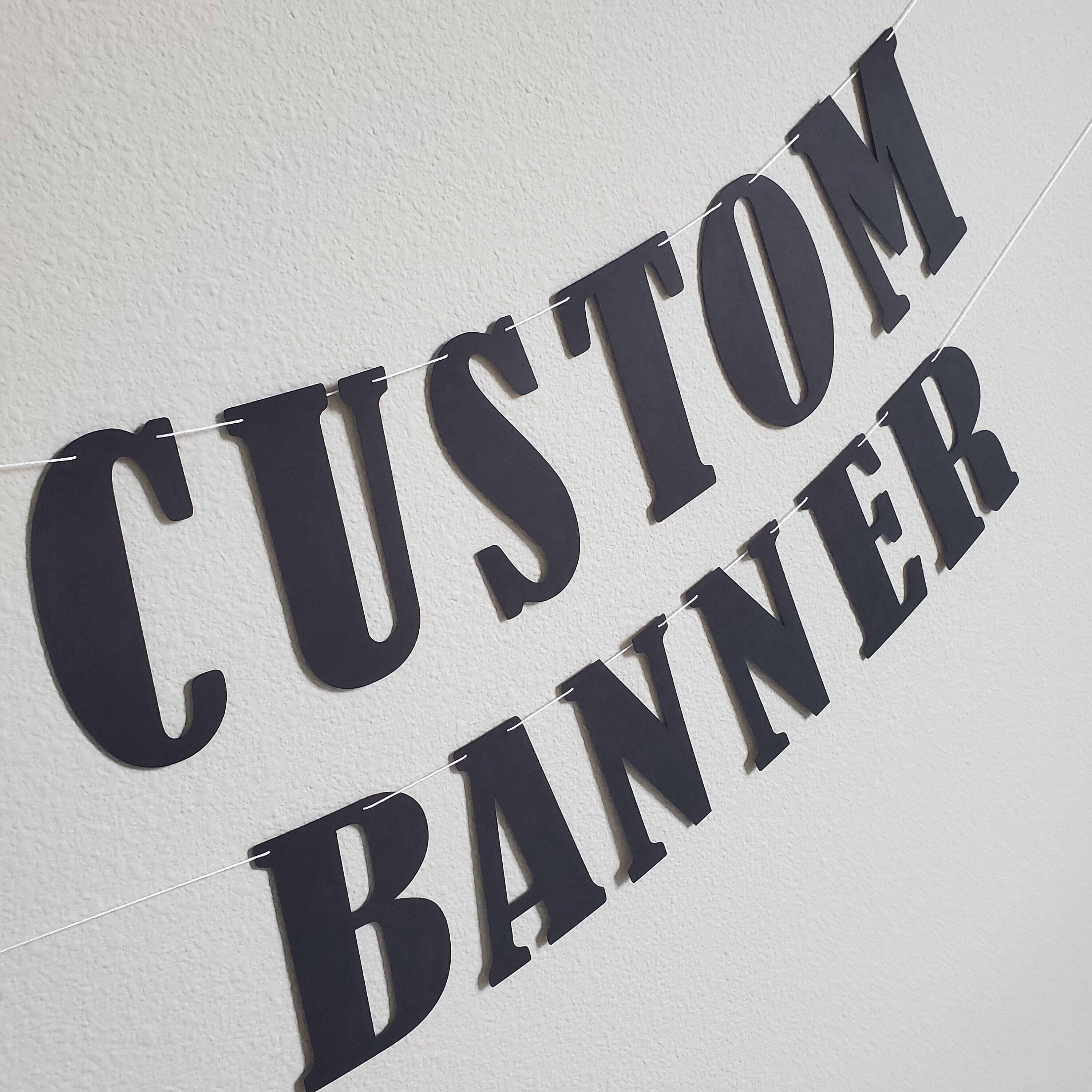 Custom Banner Custom Black Banner Customizable Banner Etsy