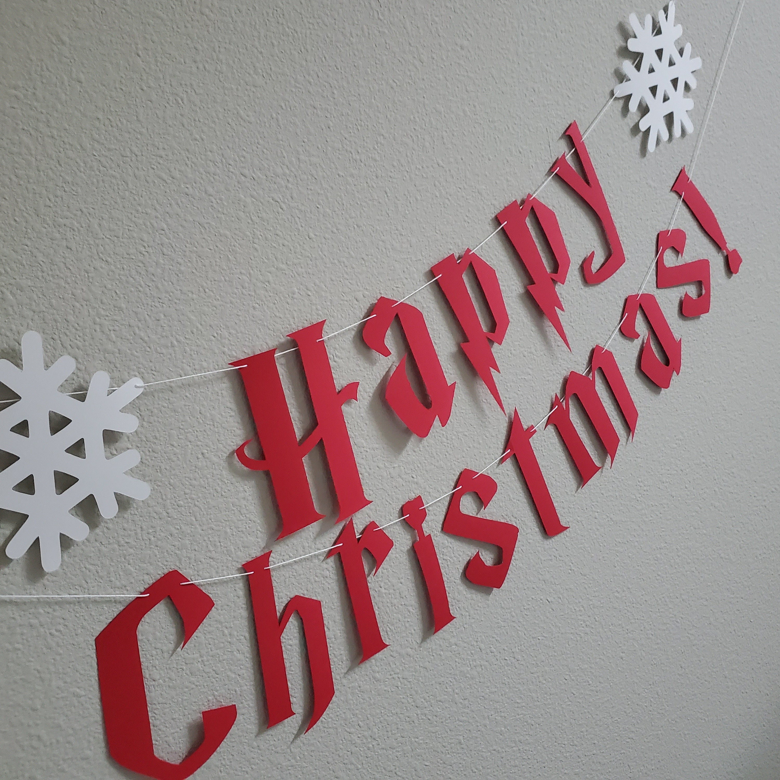 Happy Christmas Happy Christmas Banner Custom Christmas Etsy