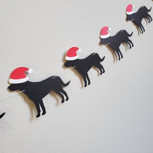Christmas Dog Garland, Christmas Dogs, Christmas Dog Banner, Dogs with Santa Hats, Dog Themed Christmas, Dog Christmas