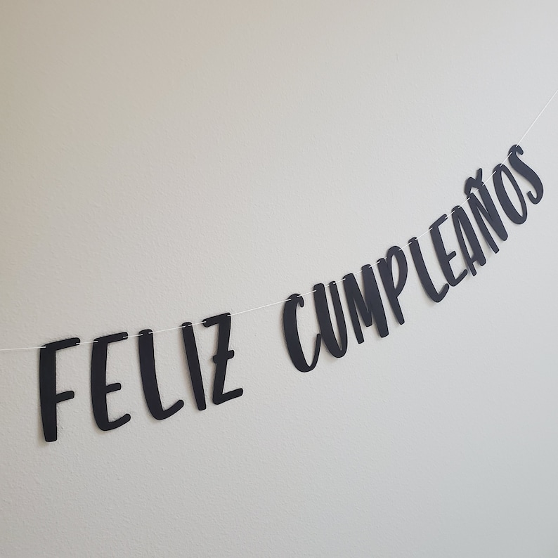 Custom Black Sign Feliz Cumpleanos Feliz Cumpleanos Banner Custom Feliz Cumpleanos Banner