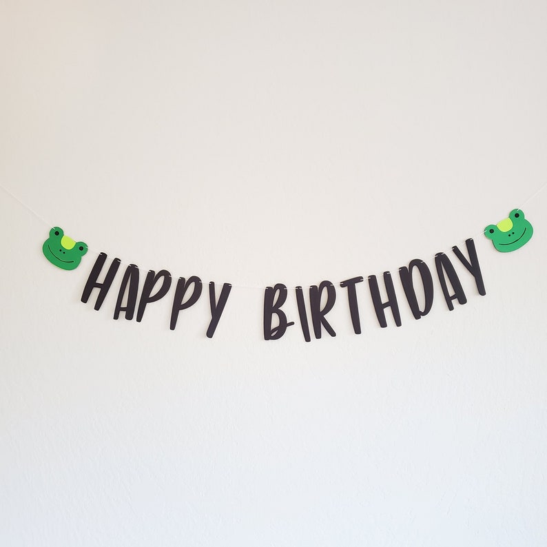 Frog Banner Cute Frog Decorations Frog Decor Frog Baby Room Decorations Frog Garland Babies Room Frogs Frog Birthday Party Decorations