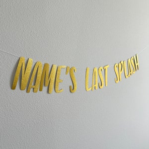 Last Splash, Last Splash Banner, Custom Last Splash Banner, Names Last Splash, Mermaid Bachelorette, Last Splash Bachelorette, Mermaid Theme