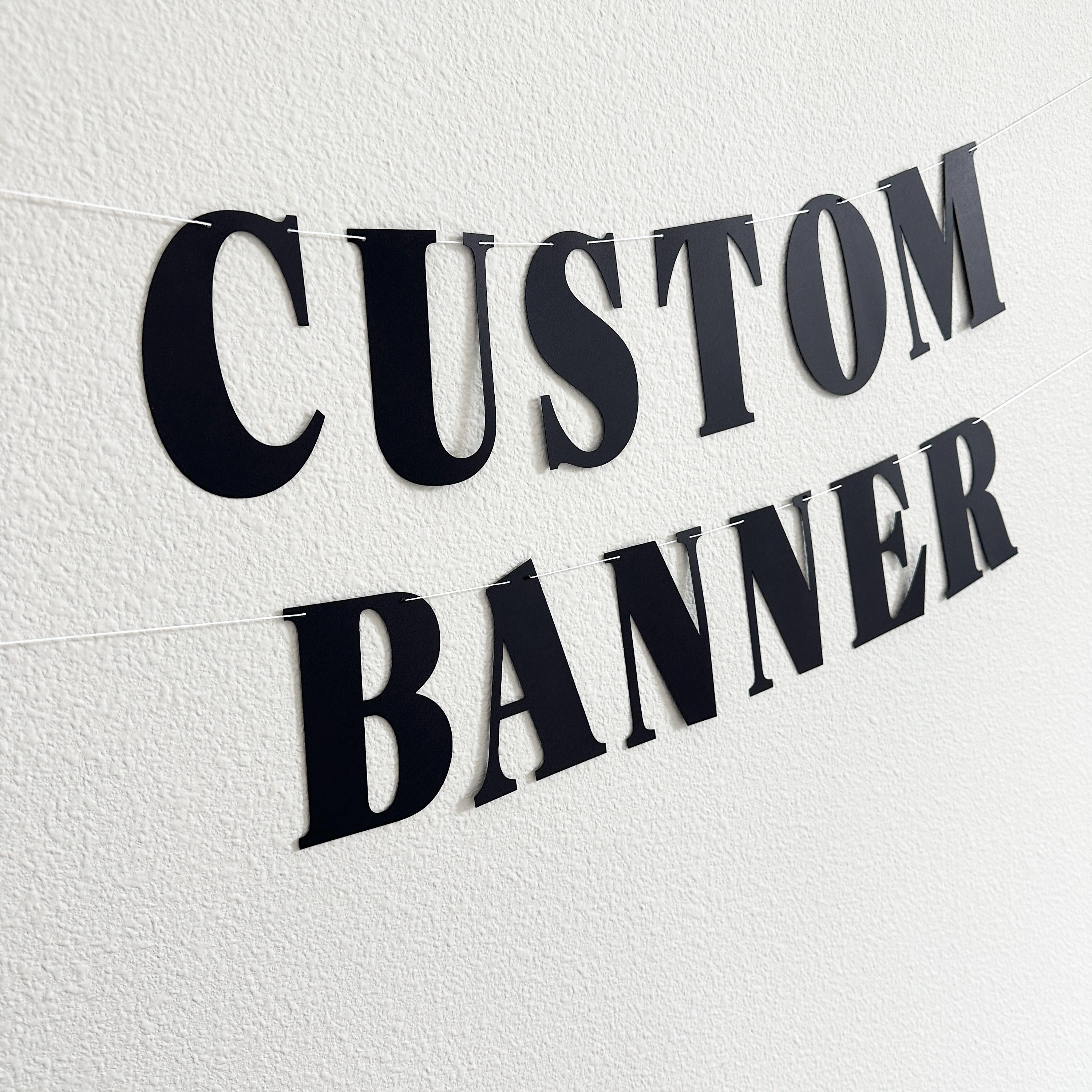 Custom Banner, Custom Serif Font Banner, Classy Banner, Custom Classic ...