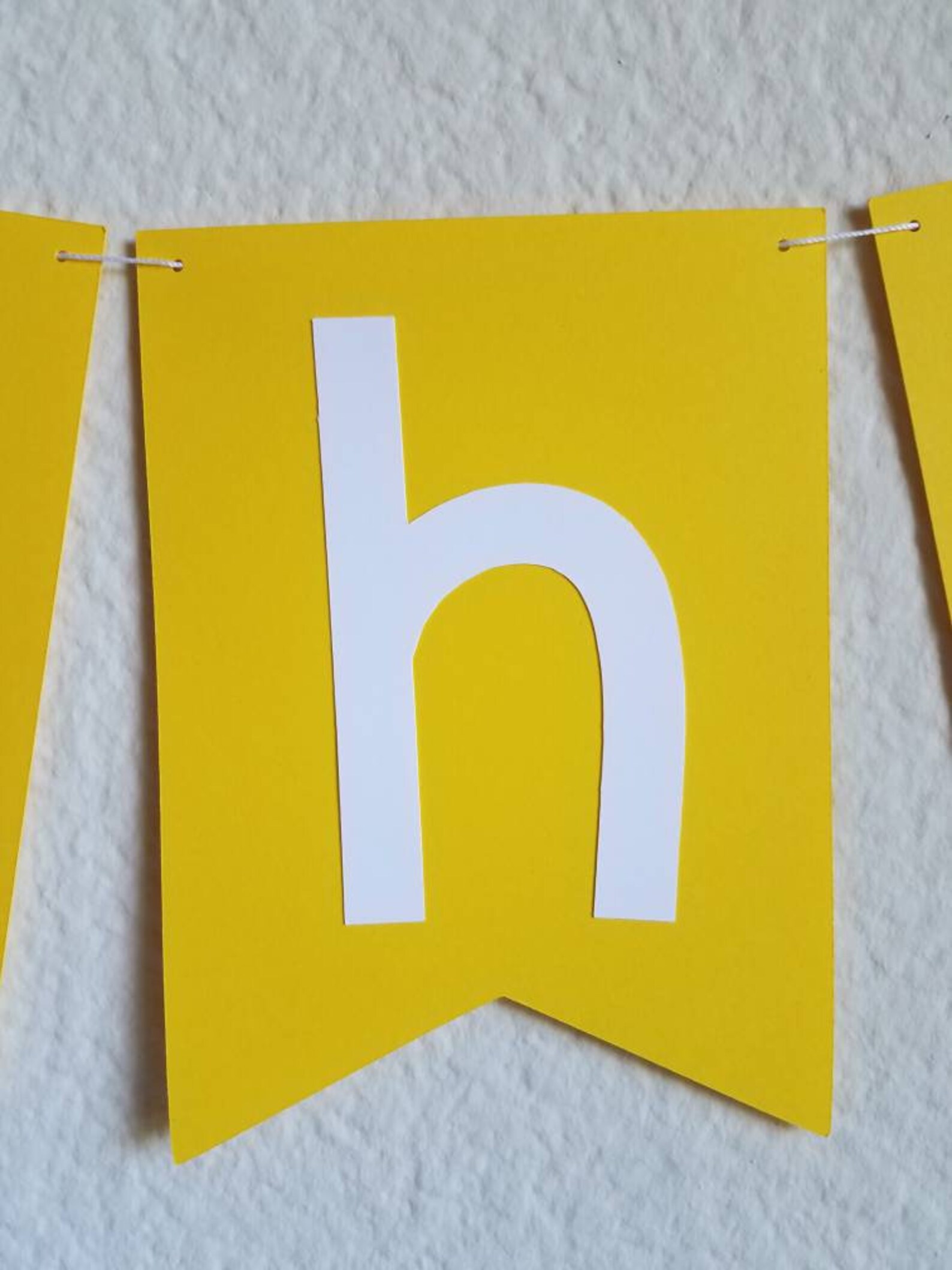 Yellow Birthday Banner Yellow and White Birthday Yellow and | Etsy