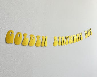Golden Birthday Boy, Boy's Golden Birthday Party Decorations, Golden Birthday Banner, Boy's Golden Birthday Party Decorations