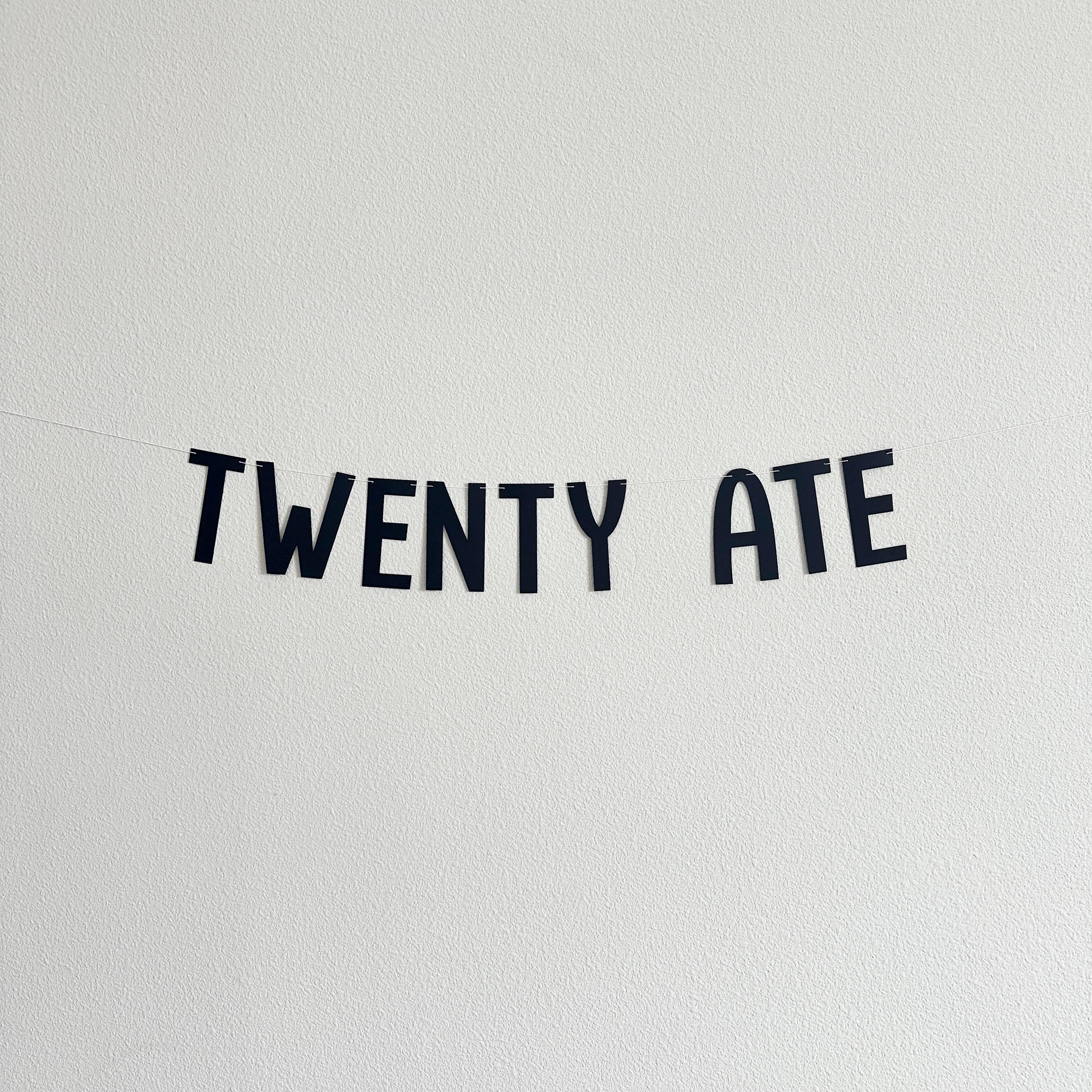Twentyate Sign Twenty Ate, 28th Birthday Banner, 28th Birthday Party Theme Ideas ...