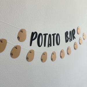 Potato Bar, Potato Bar Banner, Potato Bar Decorations, Mashed Potato Bar, Custom Potato Banner, Potato Decorations, Potato Theme