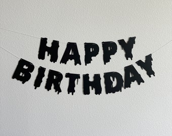 Happy Birthday, Halloween Birthday Banner, Spooky Birthday Banner, Halloween Theme, Halloween Themed Birthday, Halloween Party