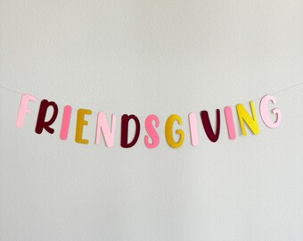 Friendsgiving, Friendsgiving Banner, Friendsgiving Decorations, Friendsgiving Backdrop, Pink Gold Friendsgiving, Friendsgiving Party