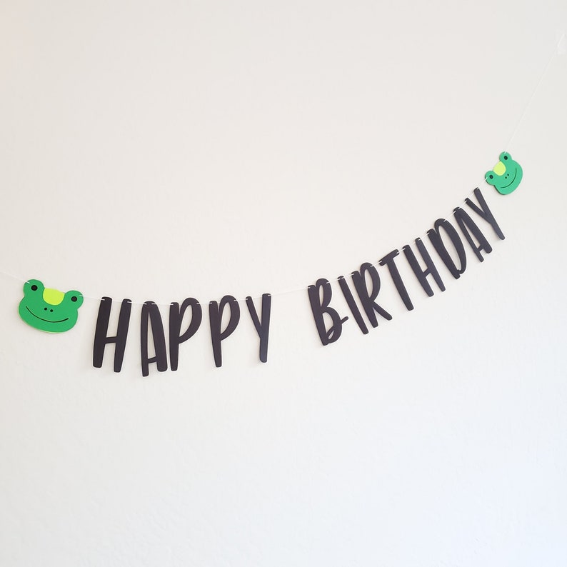 Frog Banner Cute Frog Decorations Frog Decor Frog Baby Room Decorations Frog Garland Babies Room Frogs Frog Birthday Party Decorations