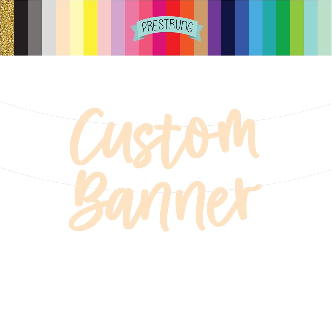 Custom Beige Banner, Custom Banner, Customizable Banner, Personalized ...