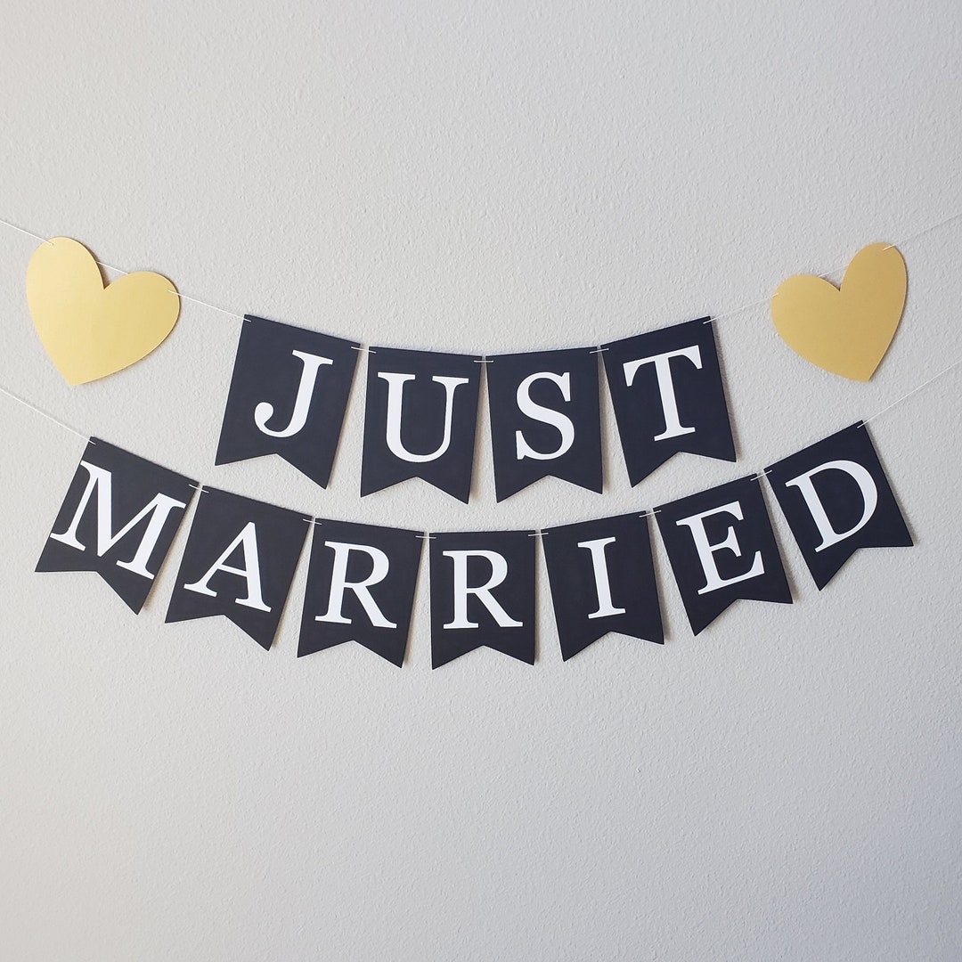 Just Married, Just Married Banner, Custom Wedding Banner, Anniversary ...