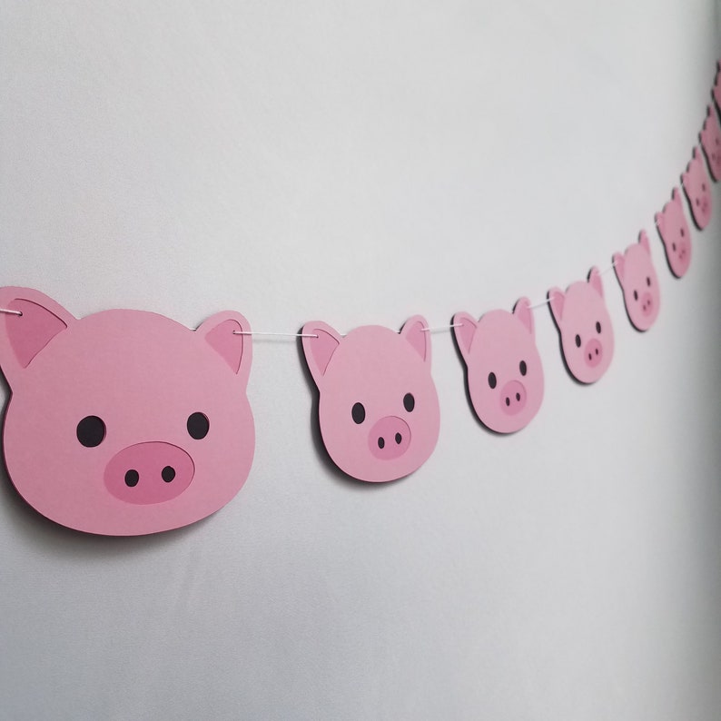 Pig Decor Cute Pig Decorations Pig Baby Room Decorations Babies Room Pigs Pigs Birthday Party Decorations Pig Banner Pig Garland
