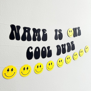 Name Is One Cool Dude, 1st Birthday Ideas, Cool Dude Birthday Theme, One Cool Dude Banner, Cool birthday Decorations