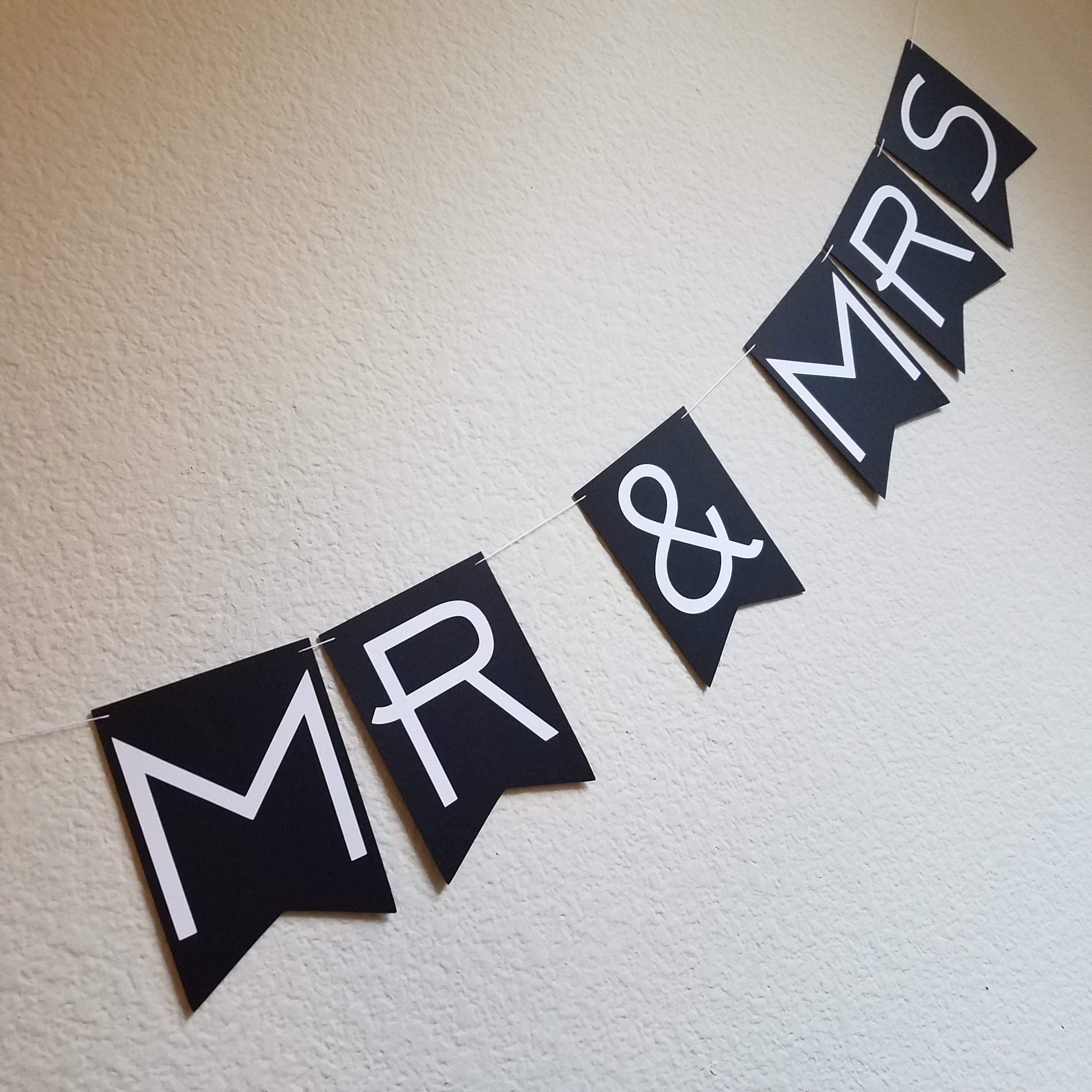 Mr and Mrs Banner Mr and Mrs Wedding Banner Custom Wedding | Etsy