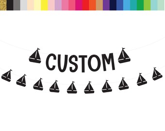 Custom Sailboat Banner, Sailboat Birthday Banner, Sailboat Themed Decorations, Sailboat Birthday Party, Sailing Birthday Decorations