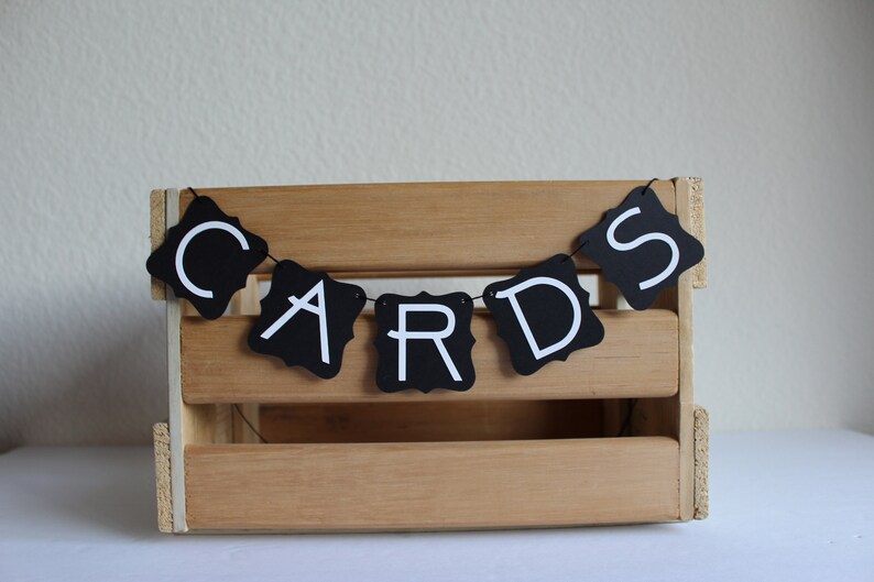 Cards Banner, Mini Cards Banner, Small Cards Sign, Petite Cards Banner ...