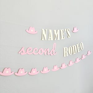 Name&#39;s Second Rodeo, 2nd Rodeo Banner, Cowgirl Themed 2nd Birthday Decorations, Girl&#39;s 2nd Birthday Theme Ideas, Second Rodeo Decorations
