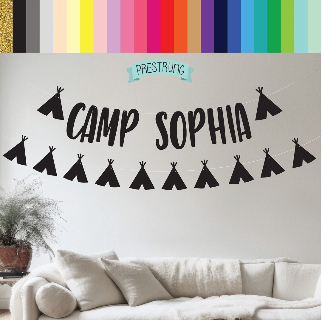 Custom Camp Name Banner, Camp Banner, Custom Camp Banner, Camp Party