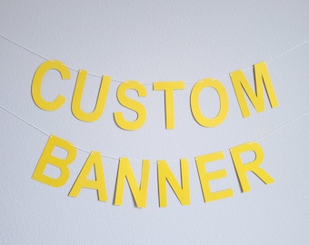 Custom Banner, Custom Yellow Banner, Customizable Banner, Custom Hashtag Banner, Custom Sign, Custom Birthday Banner