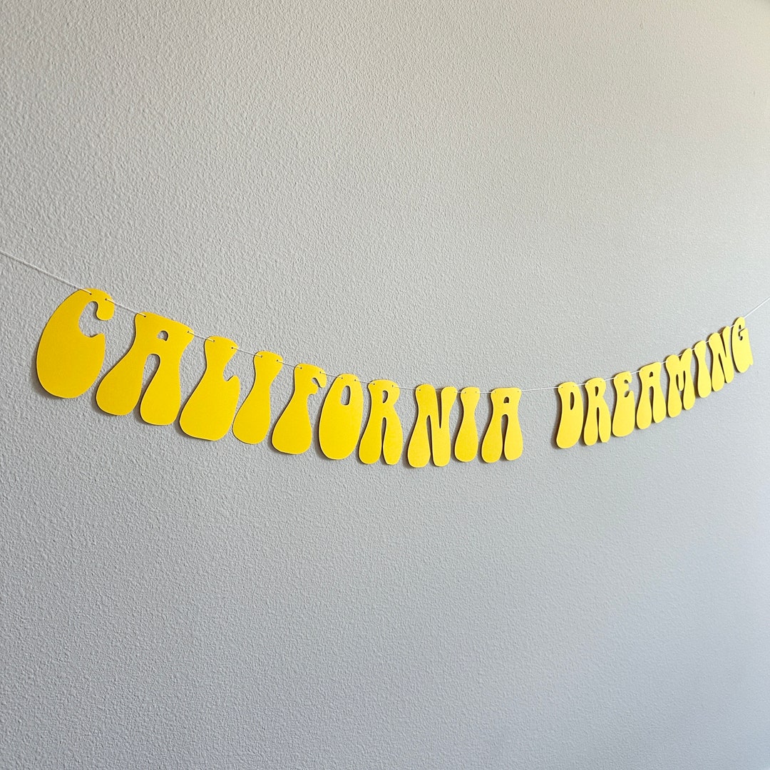 California Dreaming Banner, Retro Party Decor - Etsy