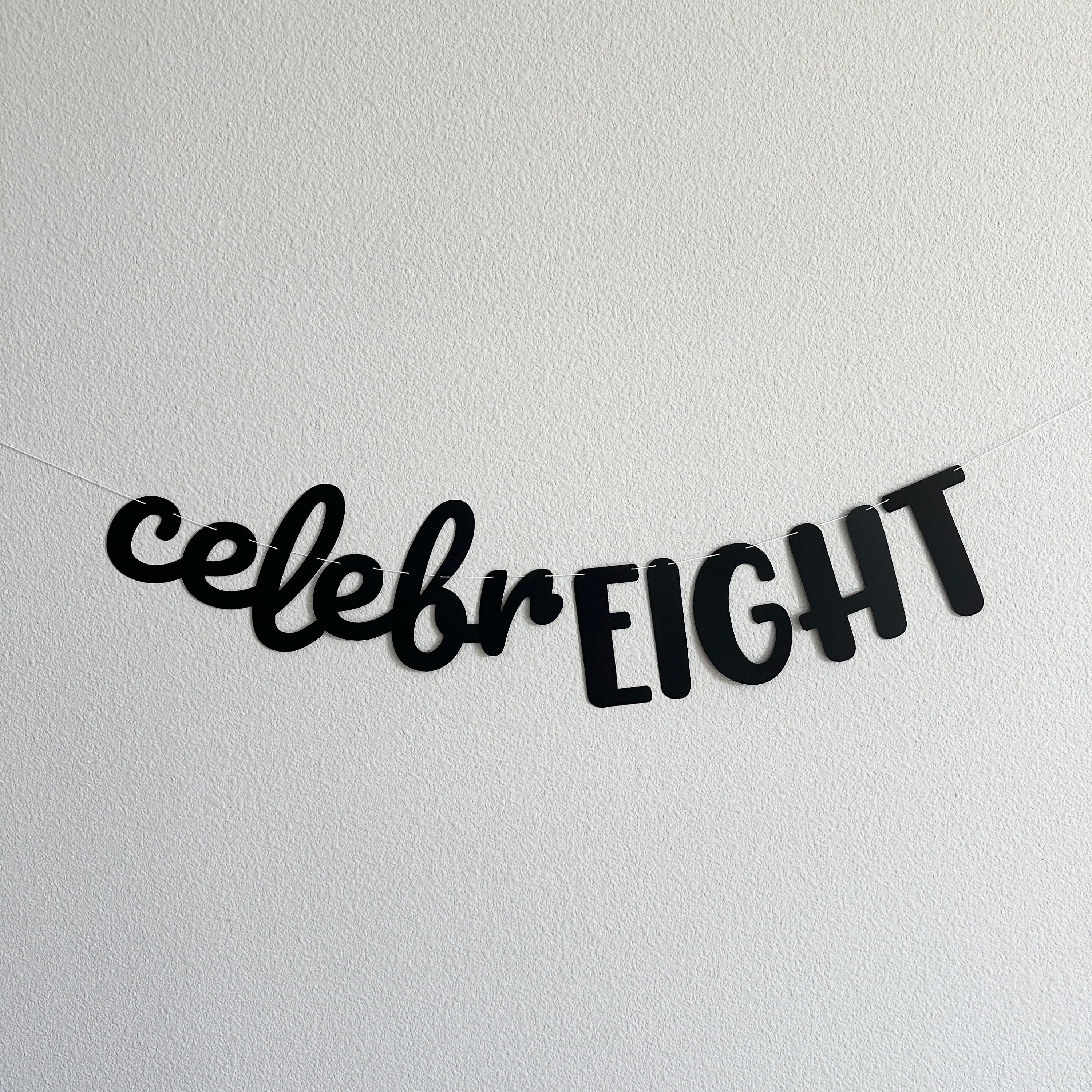 Celebreight, 8th Birthday Banner, Eighth Birthday, 8th Birthday Party ...