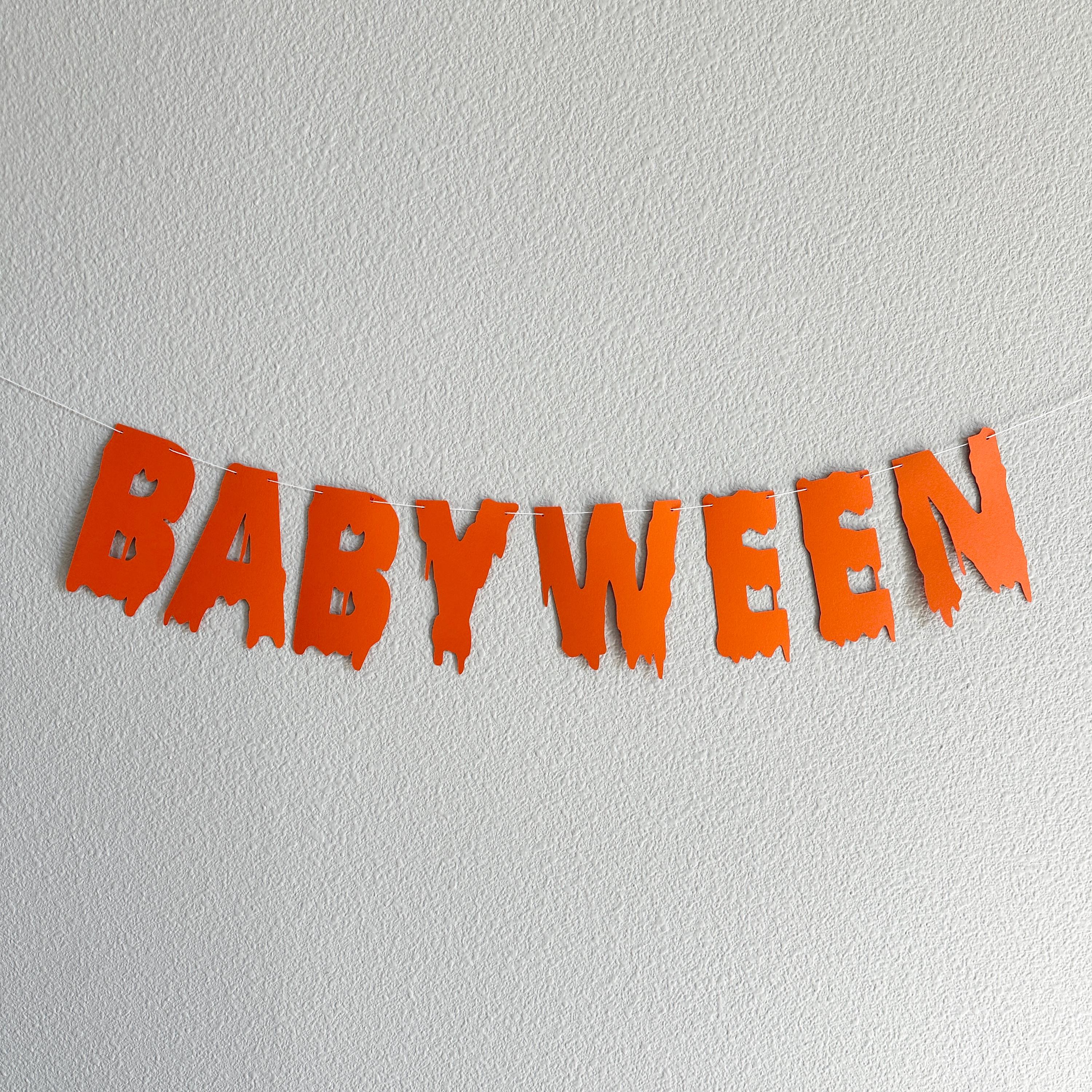 Halloween „Oh Baby“-Banner & Geister-Girlande – Pink-schwarz Mit Glitzer – Für Babypartys, Geburtstage & Grusel-Deko