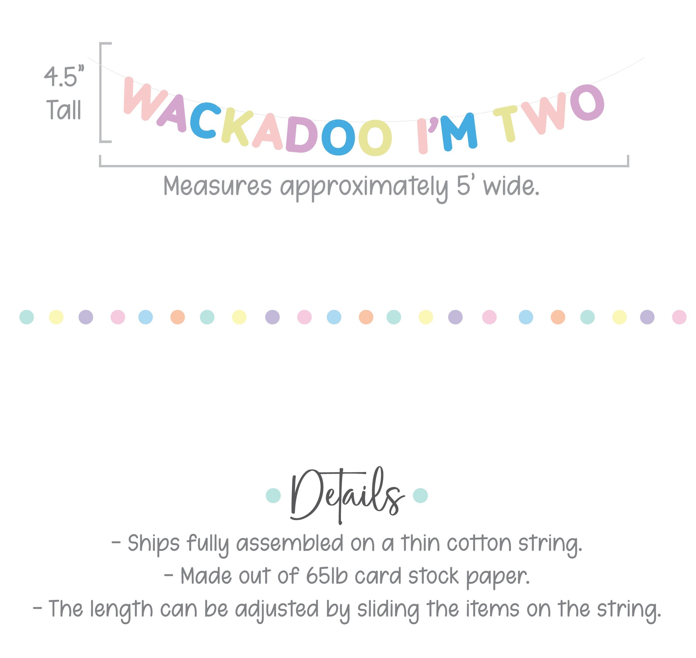 Wackadoo I'm Two, Wackadoo I'm Two Banner