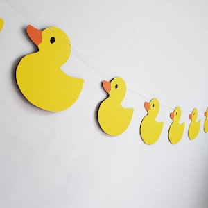 Rubber Ducks Garland, Rubber Duck Banner, Rubber Duck Decorations, Rubber Duck Birthday Party, Yellow Ducks Banner, Rubber Duckies Banner