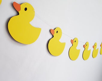 Rubber Ducks Garland, Rubber Duck Banner, Rubber Duck Decorations, Rubber Duck Birthday Party, Yellow Ducks Banner, Rubber Duckies Banner