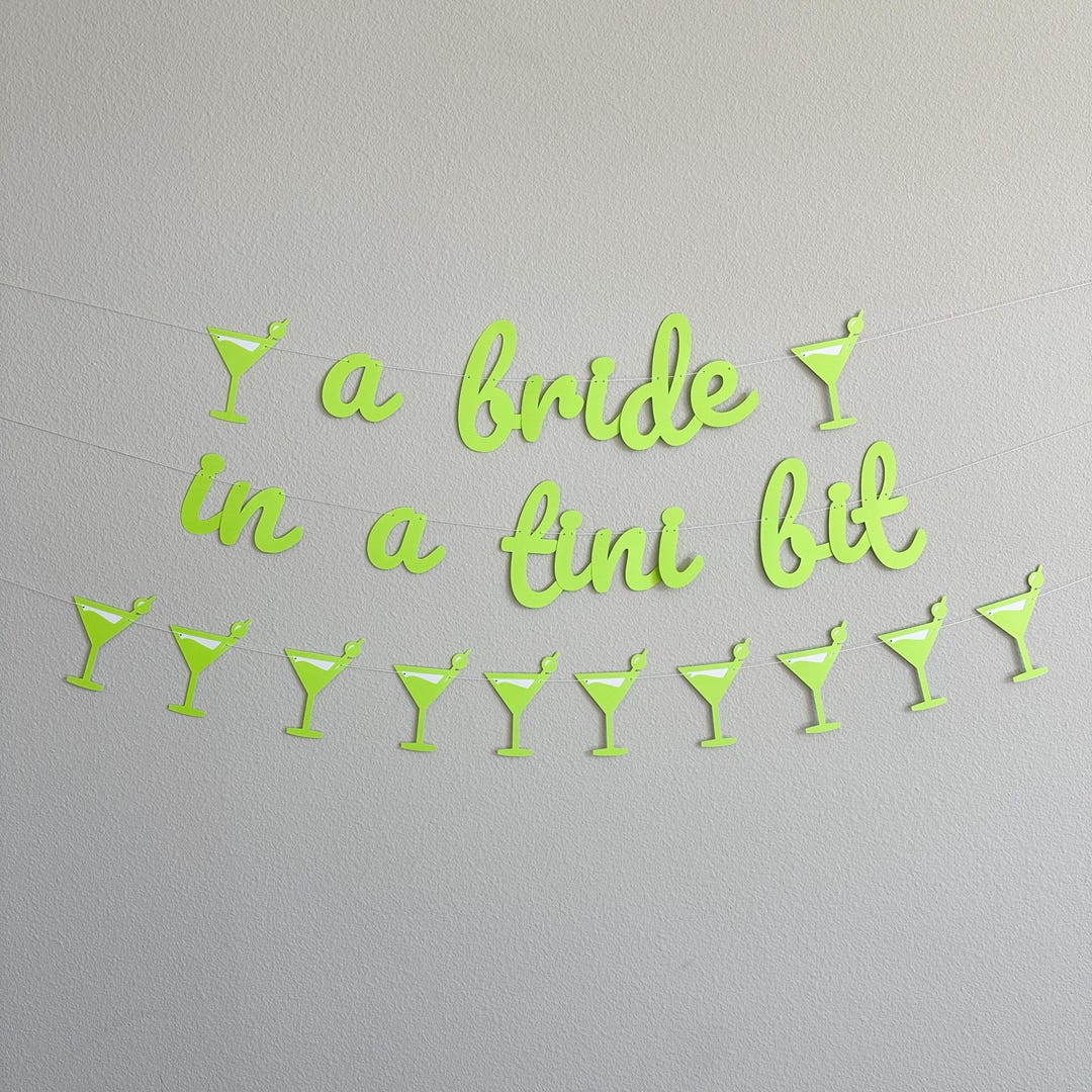 A Bride In A Tini Bit Banner Garland For Espresso Martini Themed Bachelorette Party Decorations Electronics Accessories