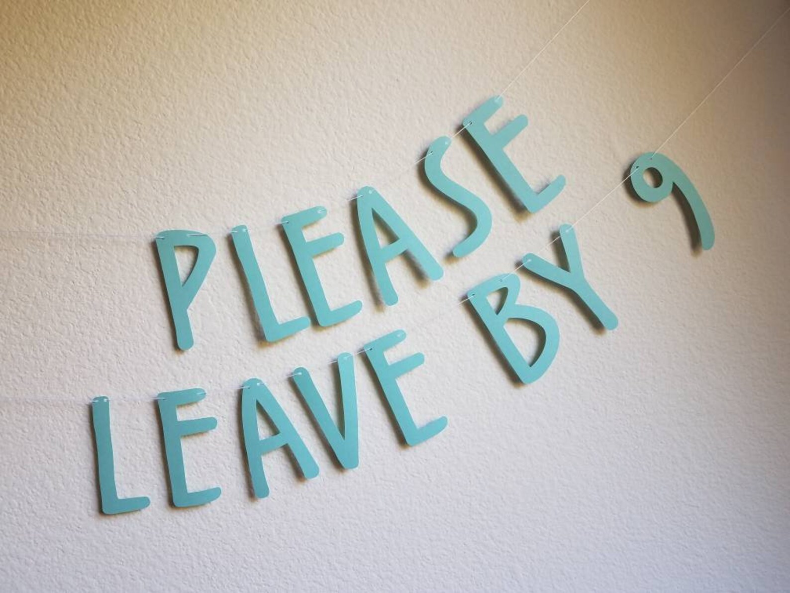 Please Leave By 9 Banner Funny Banner Please Leave By 9 | Etsy