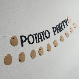 Potato Party, Potato Party Banner, Potato Party Decorations, Mashed Potato Bar, Custom Potato Banner, Potato Decorations, Potato Theme