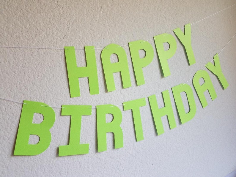 lime green happy birthday banner lime green birthday banner etsy