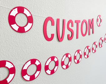 Custom Lifeguard Banner, Lifeguard Decorations, Lifeguard Party, Lifeguard Theme, lifeguard Graduation Celebration, Lifeguard Birthday