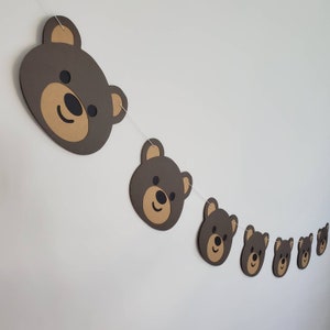 Bear Garland, Bear Banner, Bear Decor, Cute Bear Decorations, Babies Room Bear, Bear Birthday Party Decorations, Bear Cake Topper