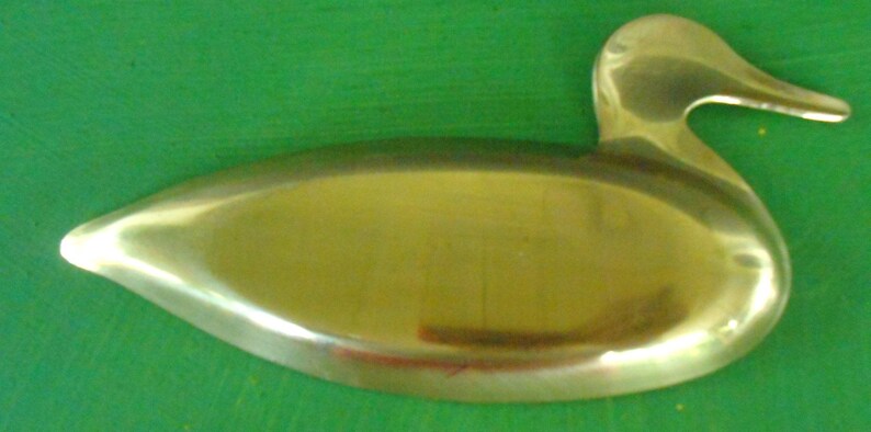 Vintage Brass Duck Trinket Dish,Ring Holder,Change Dish Jewelry Holder