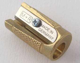 M+R CASTOR solid brass longpointer sharpener