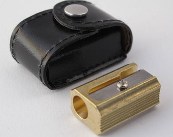DUX EXPLORER Solid Brass Pencil Sharpener with 3 spare Blades.