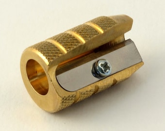 M+R GRENADE Brass Pencil Sharpener with 2 Spare Blades