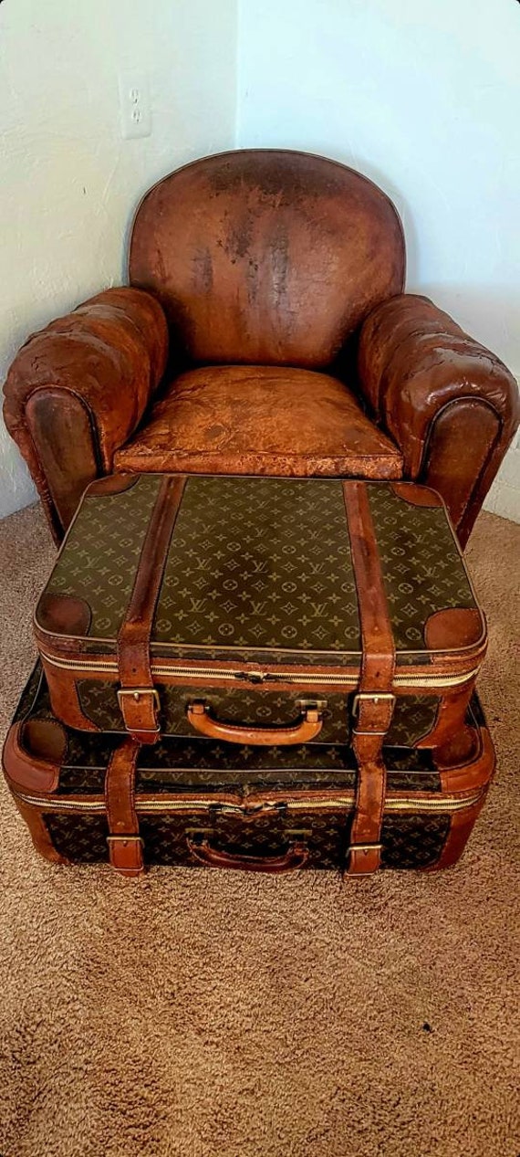 Louis Vuitton pair of Luggage & travel bag 1930s LA BAIE des ANGES