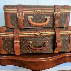 Vintage Louis Vuitton Large Folding Garment Monogram Luggage, circa 1970.