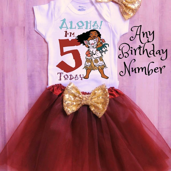 Moana inspiriert Geburtstag Outfit, Moana Geburtstag Shirt, Moana Shirt, Moana Tutu, Moana, Moana Kostüm, Moana Hemd, Moana Party